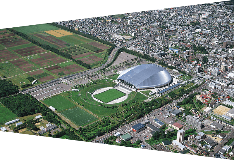 ドローンで撮影した上空からの写真