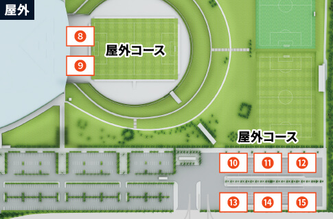 屋外の会場図のイラスト
