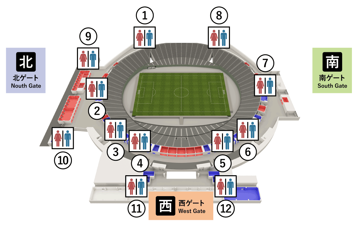 コインロッカー7箇所の位置を示すマップ