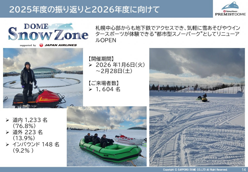2025年度の振り返りと2026年度に向けて（DOME Snow Zone）